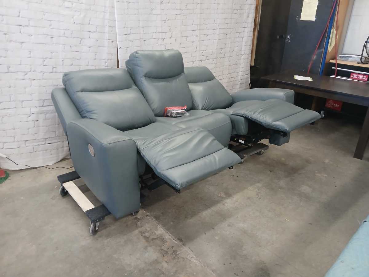 Mindanao Power Reclining Sofa with Adjustable Headrest - Steel - Gallery Image 10