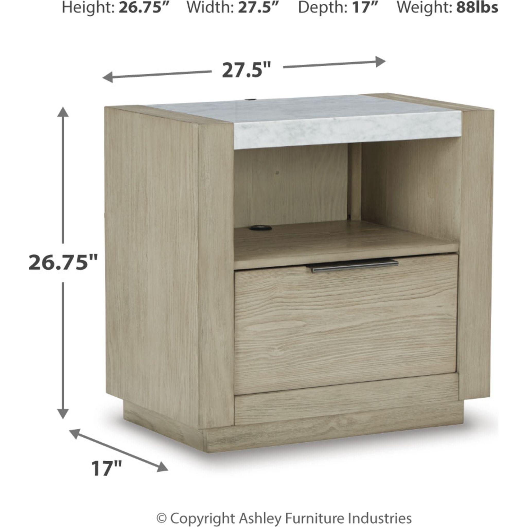 Hennington-Exclusive One Drawer Nightstand - Gallery Image 2