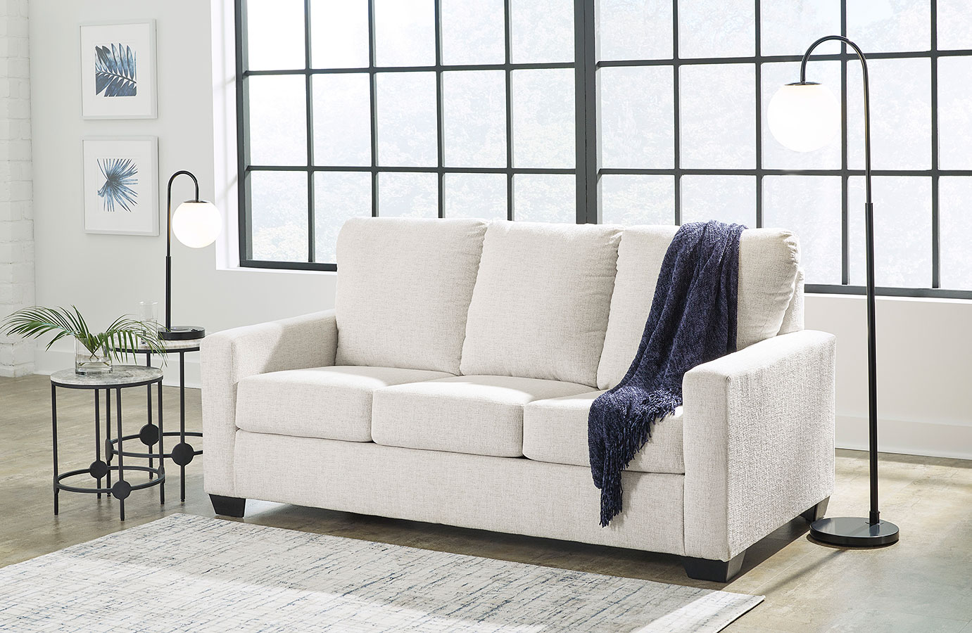 Rannis Sofa Bed - Snow/Full - Gallery Image 1