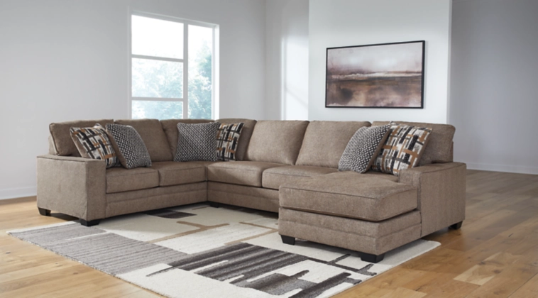 Cannonbrook 3 Piece Sectional - Nutmeg/Right Facing - Gallery Image 2