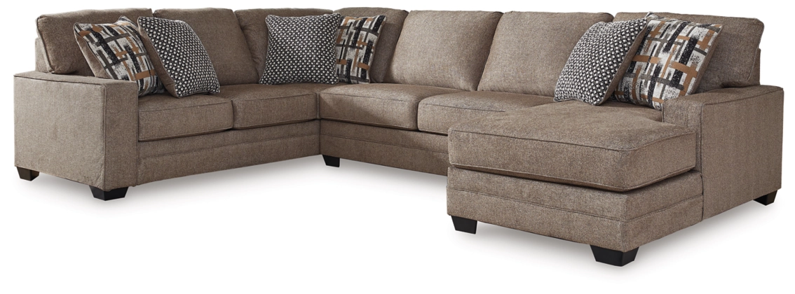 Cannonbrook 3 Piece Sectional - Nutmeg/Right Facing - Gallery Image 1