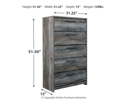 Baystorm Five Drawer Chest - Gallery Image 5