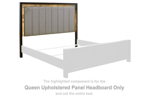 Maretto Queen Upholestered Panel Headboard - Gallery Image 1