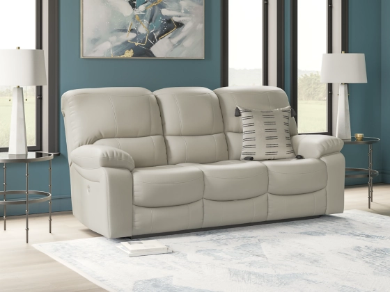 Leesworth Power Reclining Sofa - Coconut - Gallery Image 1
