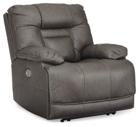 Wurstrow Power Recliner with Adjustable Headrest - Smoke - Gallery Image 4