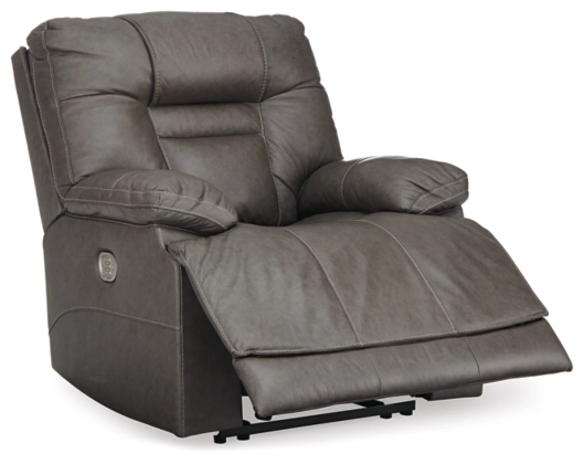 Wurstrow Power Recliner with Adjustable Headrest - Smoke - Gallery Image 2