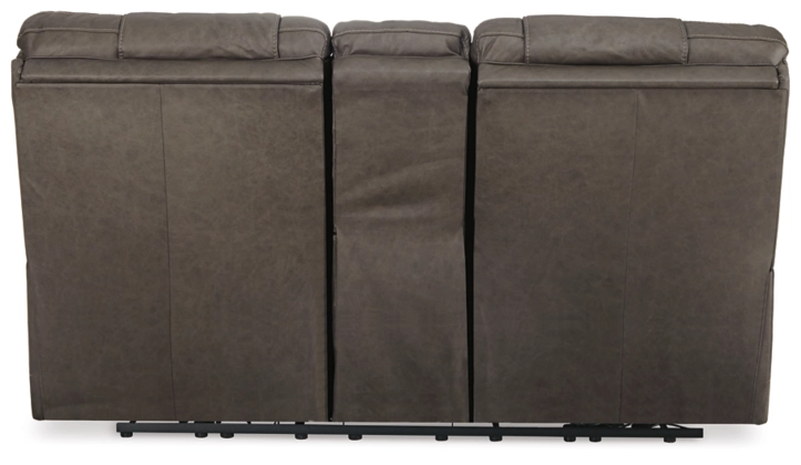 Wurstrow Power Reclining Loveseat with Adjustable Headrest - Smoke - Gallery Image 4