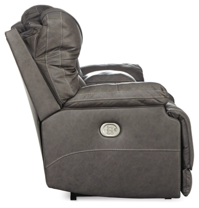 Wurstrow Power Reclining Loveseat with Adjustable Headrest - Smoke - Gallery Image 5