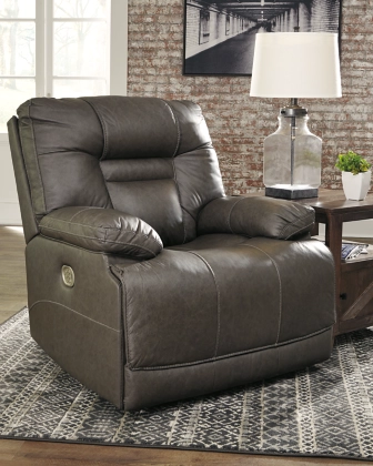 Wurstrow Power Recliner with Adjustable Headrest - Smoke - Gallery Image 1