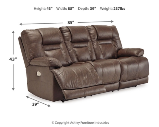 Wurstrow Power Reclining Sofa with Adjustable Headrest - Umber - Gallery Image 4