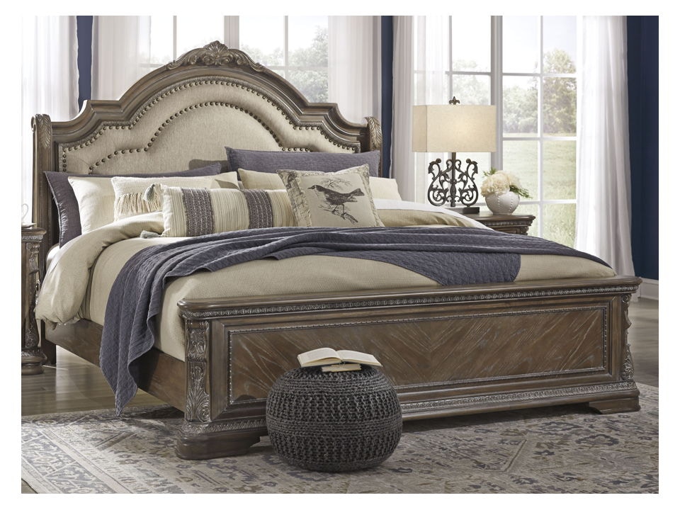 Charmond Queen Upholstered Sleigh Bed - Gallery Image 4