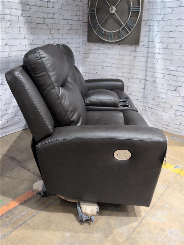 Mindanao Power Reclining Love w/Console and Adj Headrest - Storm - Gallery Image 9